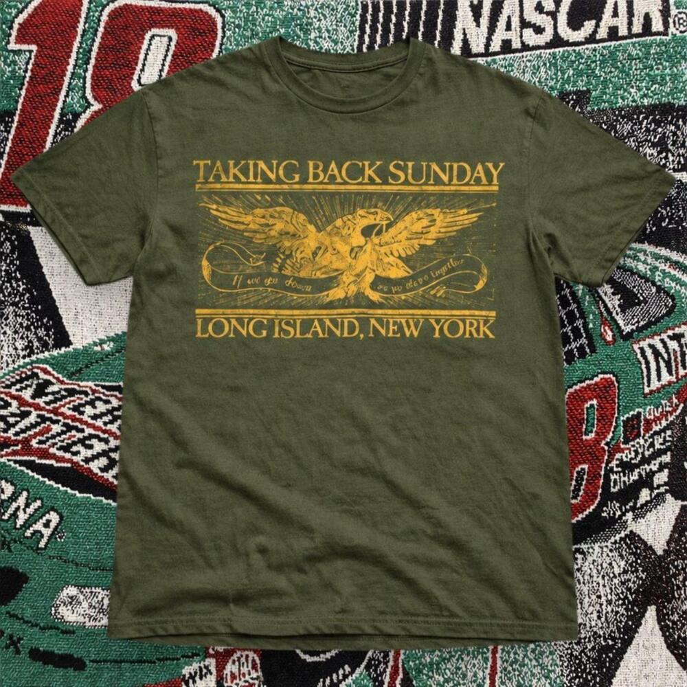 Taking Back Sunday Long Island Ny Graphic Tee Military Green Unisex